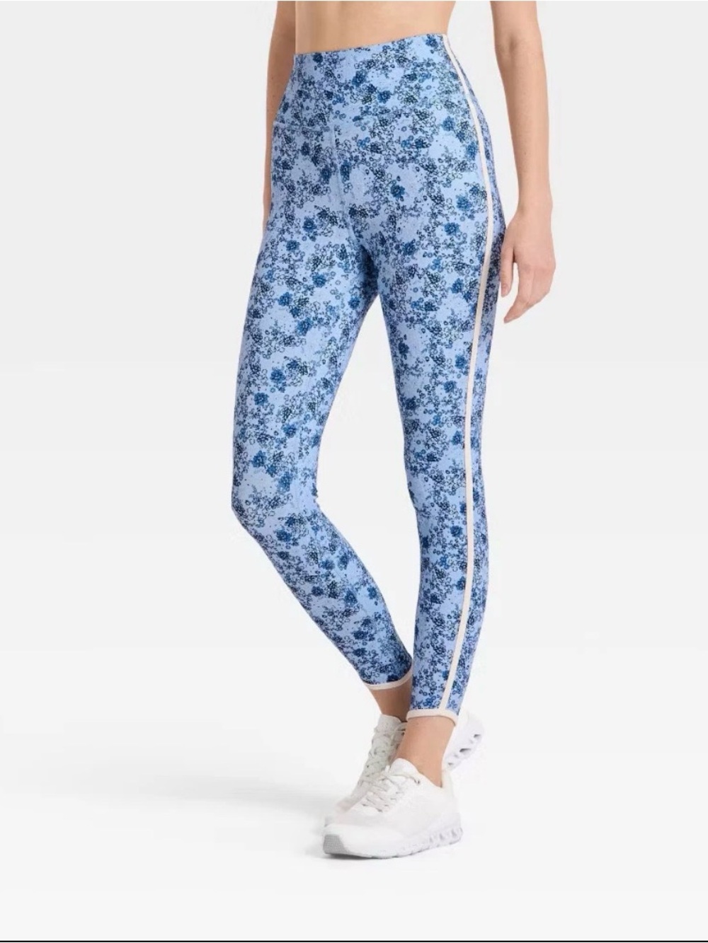 Women's Floral Print High-Rise Piped Leggings - JoyLab XXS